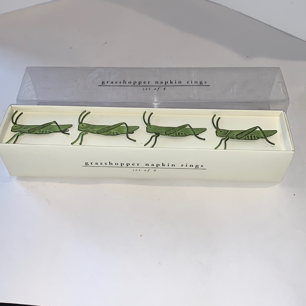 Grasshopper, Napkin Rings NEW Pier 1 Imports Discontinued Stock